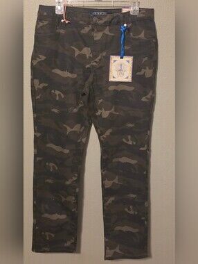 Lexi Jeans Camo Butt Lifting Pants - Green/Brown Print